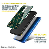 Abstract Green Glass Case For Redmi A1