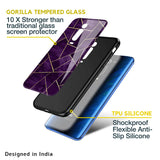 Geometric Purple Glass Case For Redmi Note 10 Pro Max