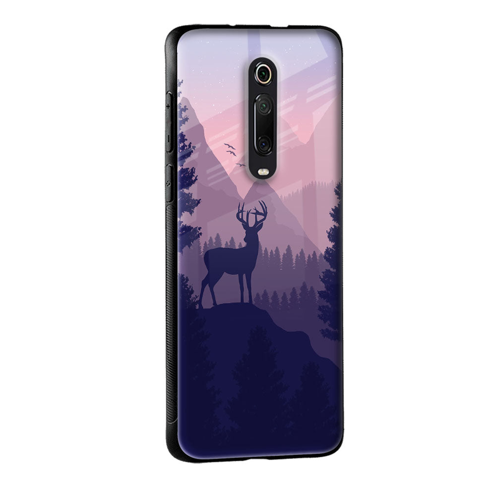 Deer In Night Glass Case For Xiaomi Mi A3