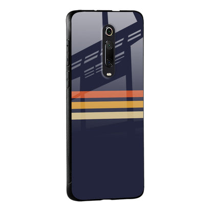 Tricolor Stripes Glass Case For Redmi A1 Plus