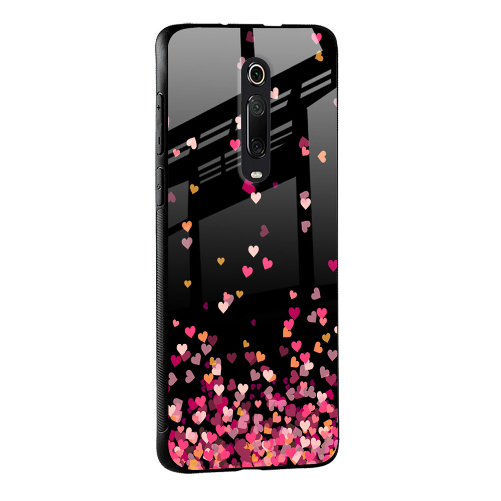 Heart Rain Fall Glass Case For Redmi A1
