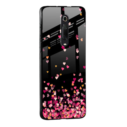 Heart Rain Fall Glass Case For Redmi A1