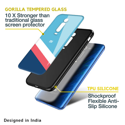 Pink & White Stripes Glass Case For Redmi Note 10 Pro Max