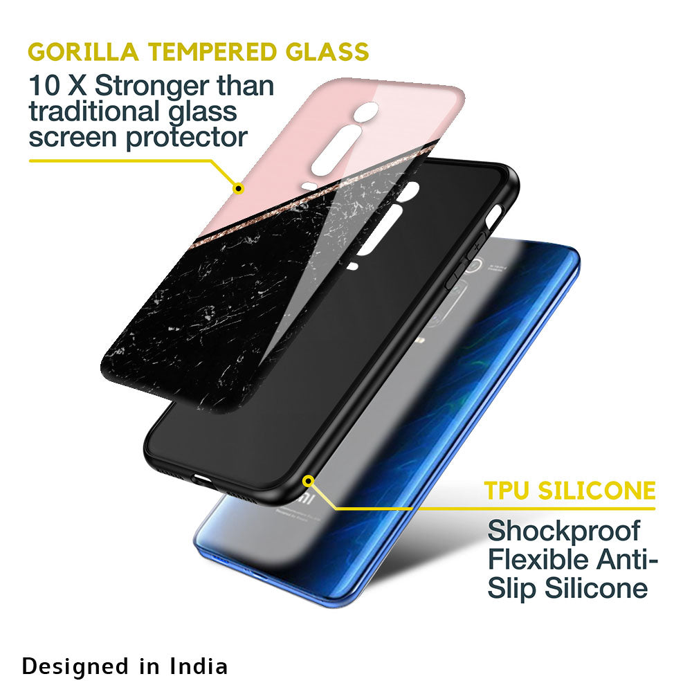 Marble Texture Pink Glass Case For Xiaomi Mi A3