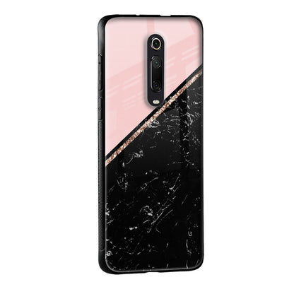 Marble Texture Pink Glass Case For Xiaomi Mi A3