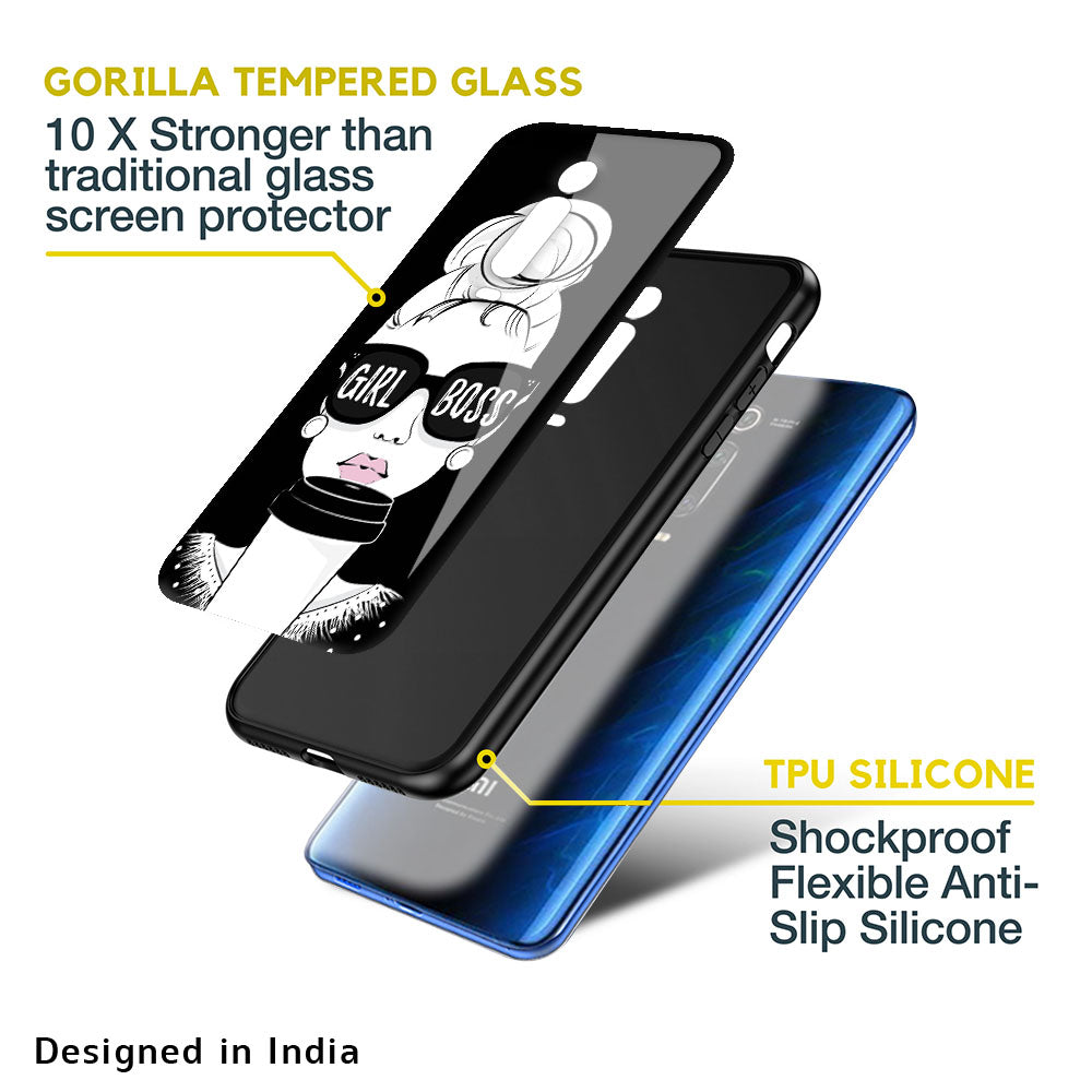 Girl Boss Glass Case For Redmi Note 10 Pro Max