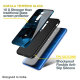 Polygonal Blue Box Glass Case For Redmi Note 10 Pro Max