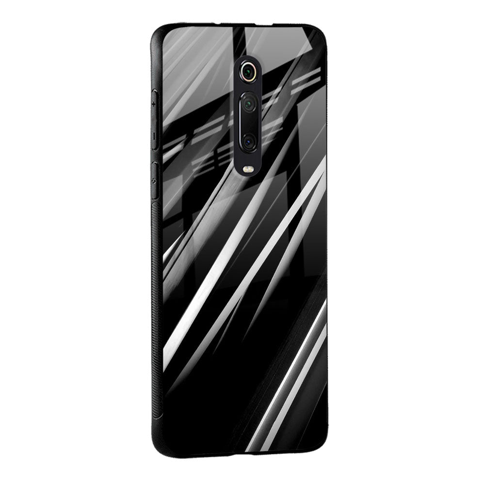 Black & Grey Gradient Glass Case For Redmi 11 Prime