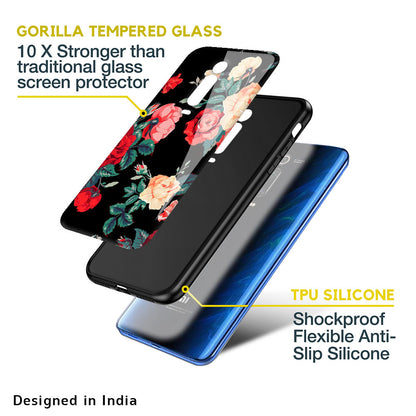 Floral Bunch Glass Case For Redmi Note 10 Pro Max