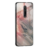 Pink And Grey Marble Glass Case For Redmi A1