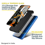 Camouflage Orange Glass Case For Mi Redmi Note 10 Pro