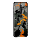 Camouflage Orange Glass Case For Mi Redmi Note 10 Pro