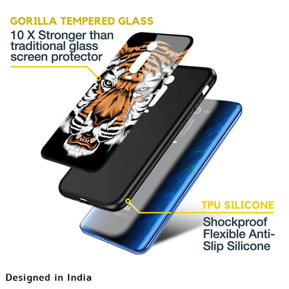 Angry Tiger Glass Case For Redmi A1