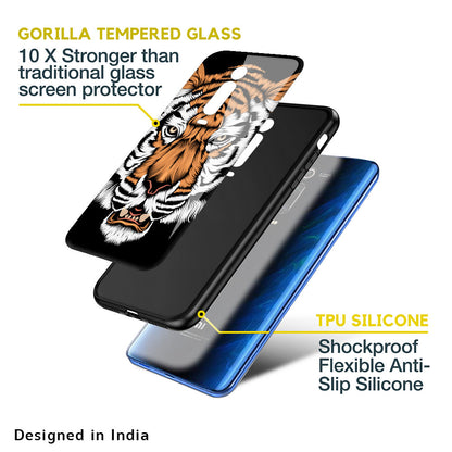 Angry Tiger Glass Case For Redmi Note 10 Pro Max