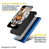 Angry Tiger Glass Case For Mi Redmi Note 10