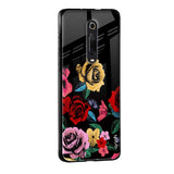 Floral Decorative Glass Case For Redmi Note 10 Pro Max