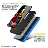 Floral Decorative Glass Case For Redmi Note 10 Pro Max