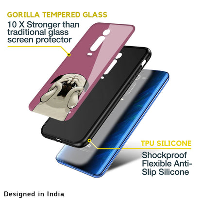 Funny Pug Face Glass Case For Redmi A1