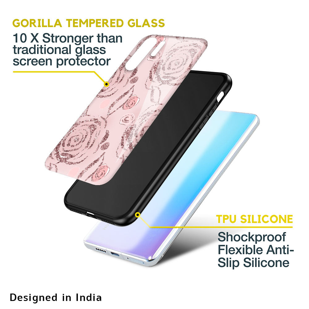 Shimmer Roses Glass case for Huawei P30 Pro