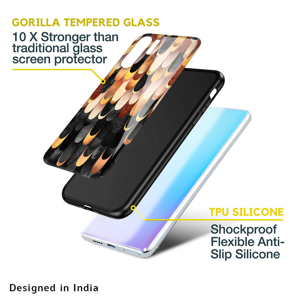 Bronze Abstract Glass Case for Huawei P30 Pro