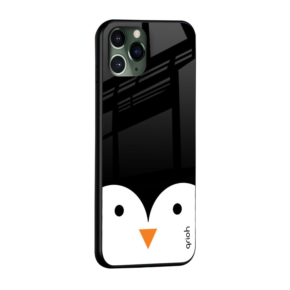 Cute Penguin Glass Case for iPhone 13