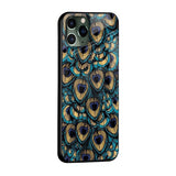 Peacock Feathers Glass case for iPhone 13