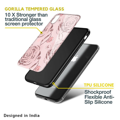 Shimmer Roses Glass case for iPhone 8