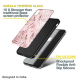 Shimmer Roses Glass case for iPhone XR