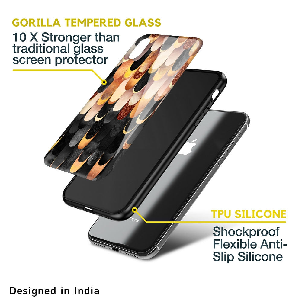 Bronze Abstract Glass Case for iPhone XS Max