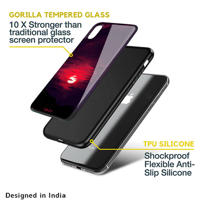 Morning Red Sky Glass Case For iPhone XS Max
