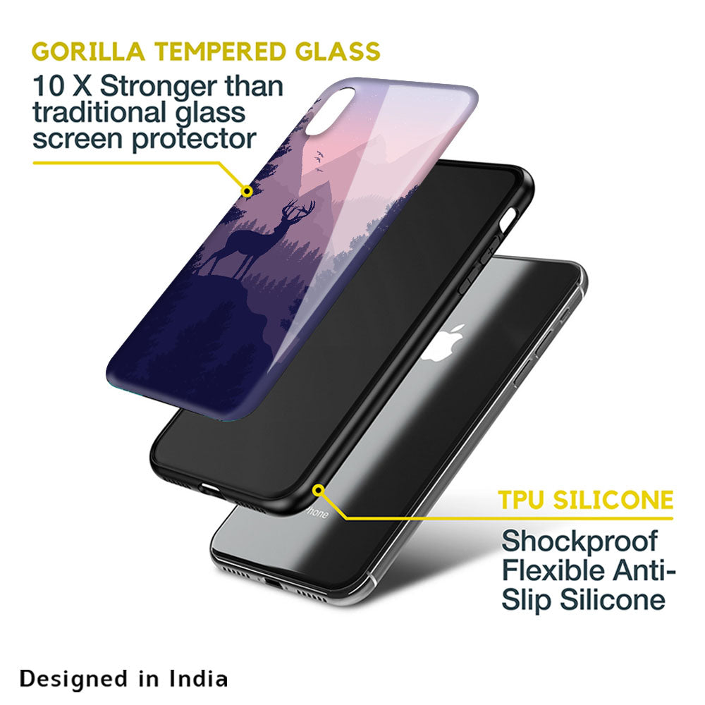 Deer In Night Glass Case For iPhone XS Max