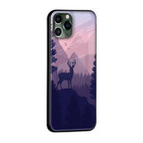 Deer In Night Glass Case For iPhone X