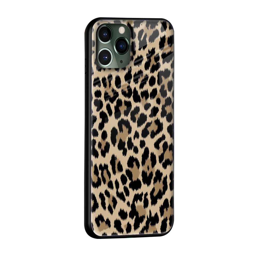 Leopard Seamless Glass Case For iPhone XS Max