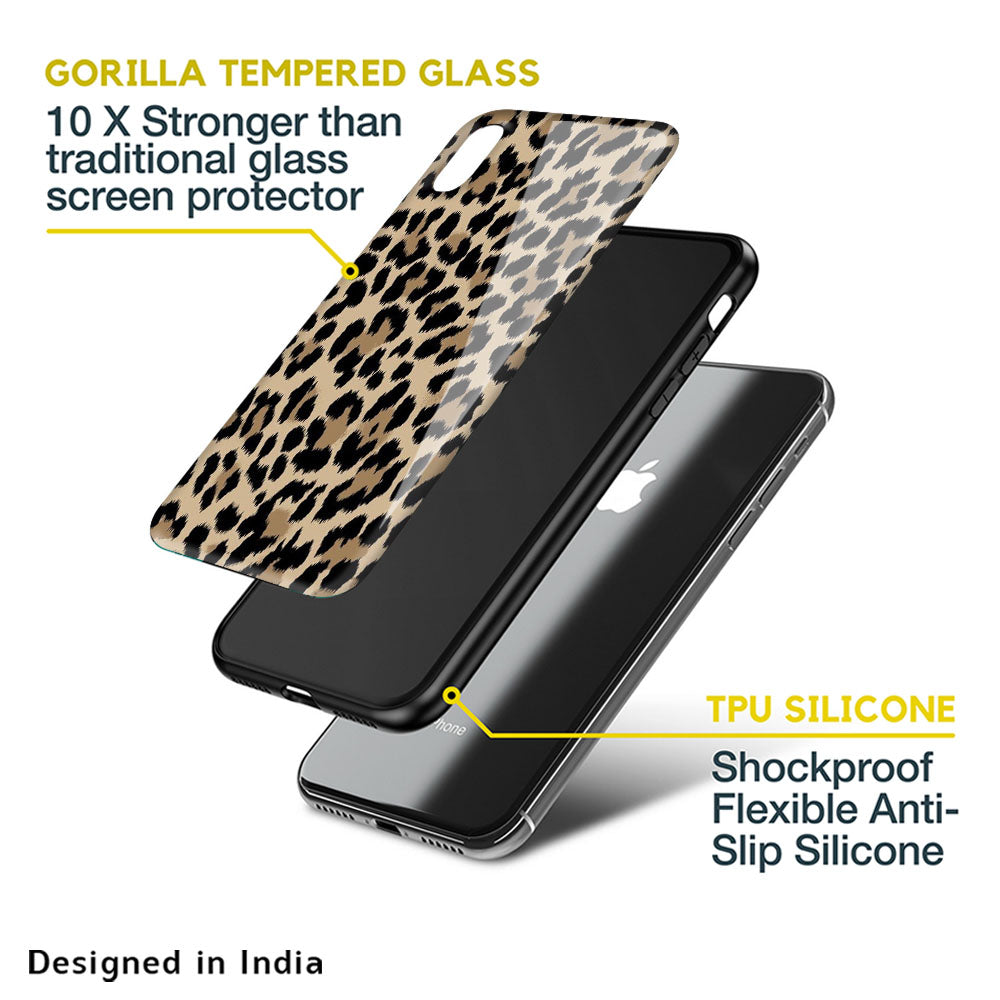 Leopard Seamless Glass Case For iPhone 8 Plus