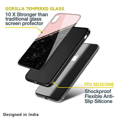Marble Texture Pink Glass Case For iPhone 8