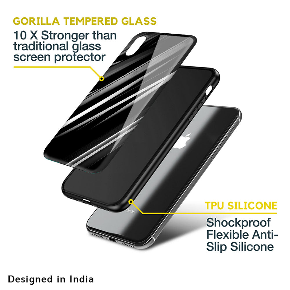 Black & Grey Gradient Glass Case For iPhone 13