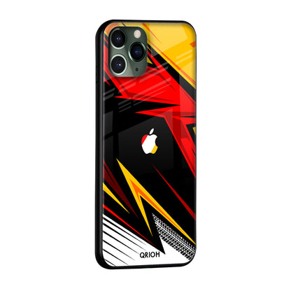 Race Jersey Pattern Glass Case For iPhone X