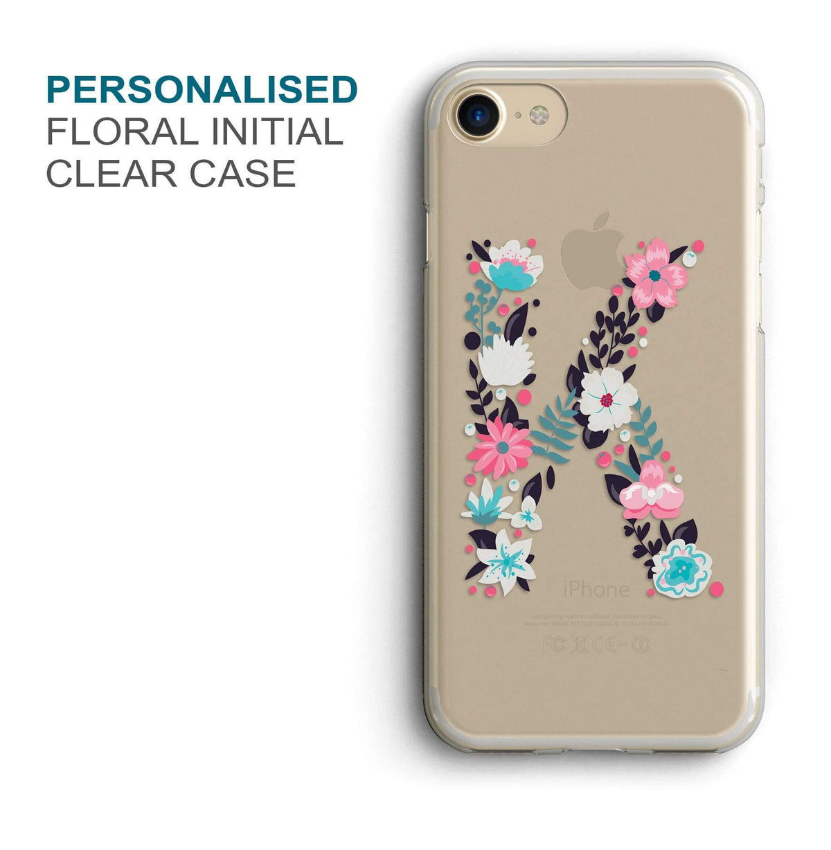 Floral Initial Custom Phone Cover - COD Not Available