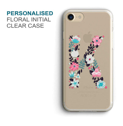 Floral Initial Custom Phone Cover - COD Not Available