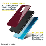 Classic Burgundy Glass Case for OnePlus Nord N20 SE