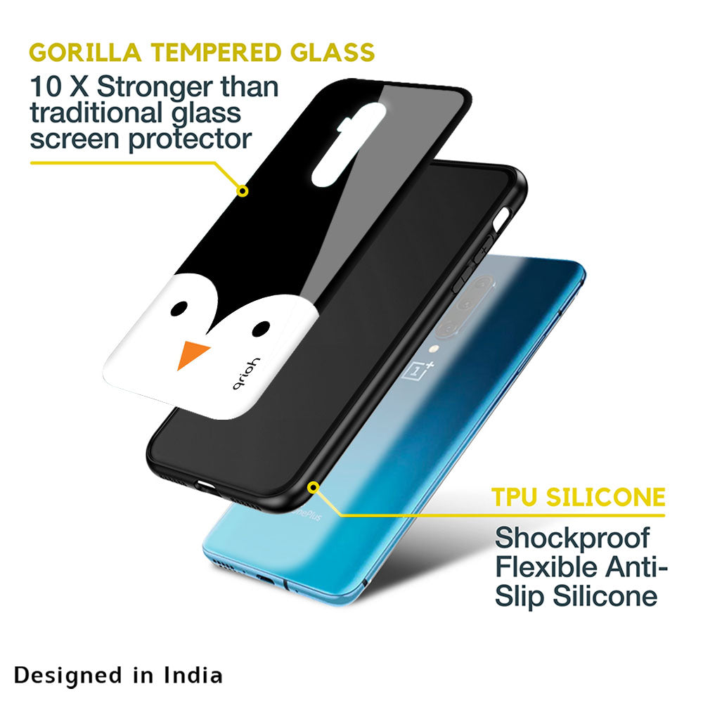 Cute Penguin Glass Case for OnePlus Nord