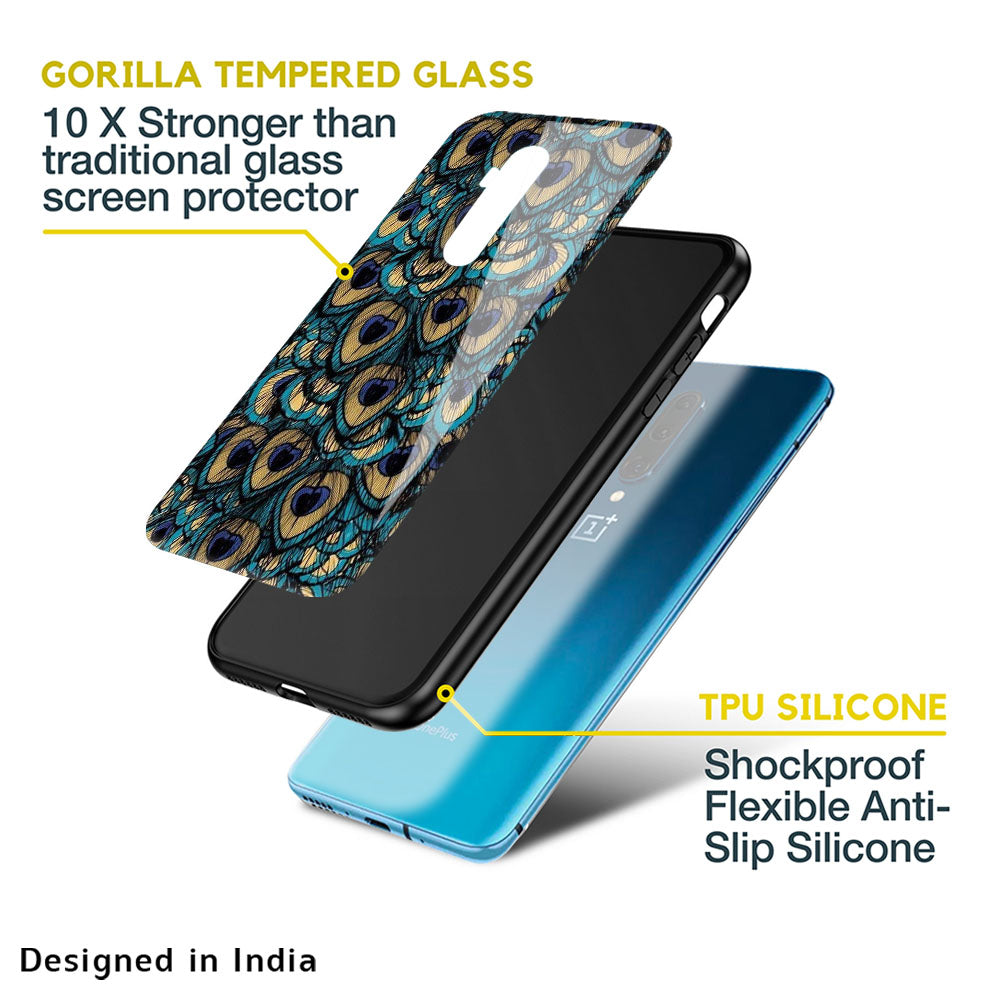 Peacock Feathers Glass case for OnePlus Nord CE 2 Lite 5G
