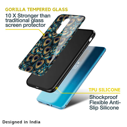 Peacock Feathers Glass case for OnePlus Nord N20 SE