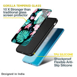 Tropical Leaves & Pink Flowers Glass case for OnePlus 10T 5G