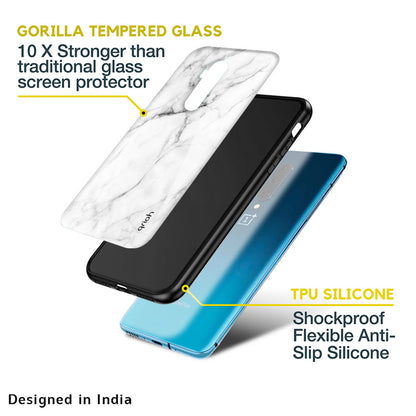 Modern White Marble Glass case for OnePlus 10T 5G