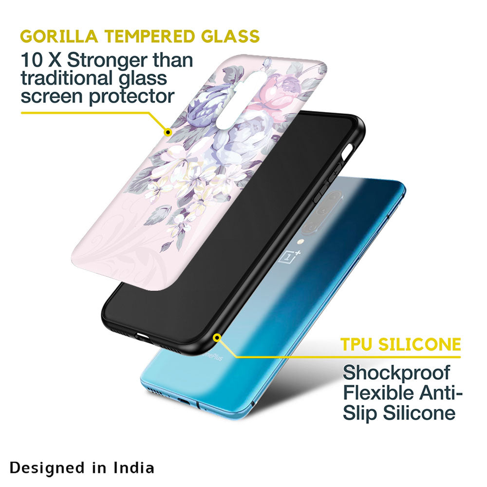 Elegant Floral Glass case for OnePlus 10T 5G