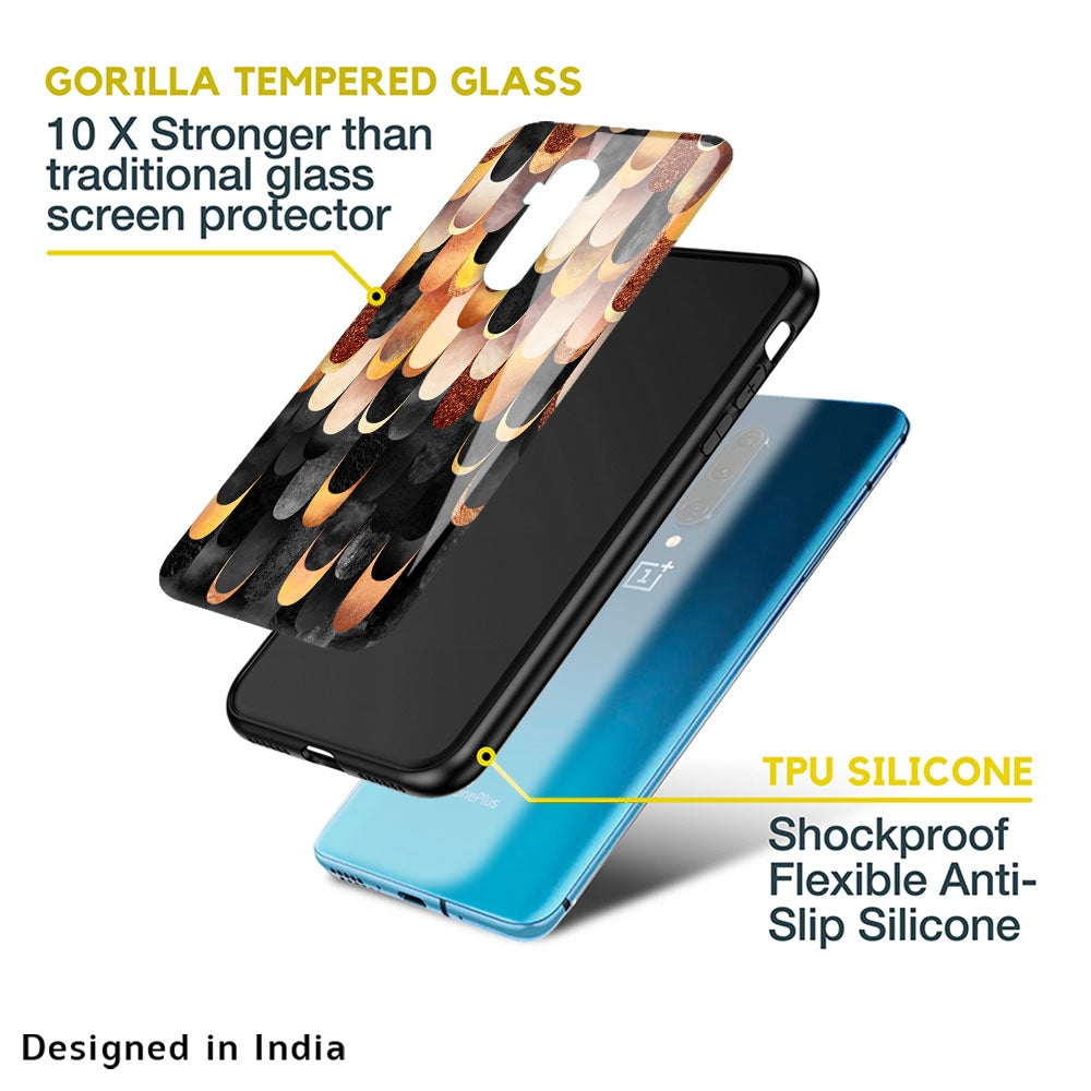 Bronze Abstract Glass Case for OnePlus 7 Pro