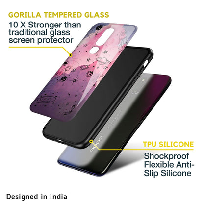 Space Doodles Glass Case for Oppo F11 Pro