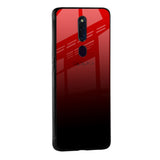 Maroon Faded Glass Case for Oppo F21s Pro