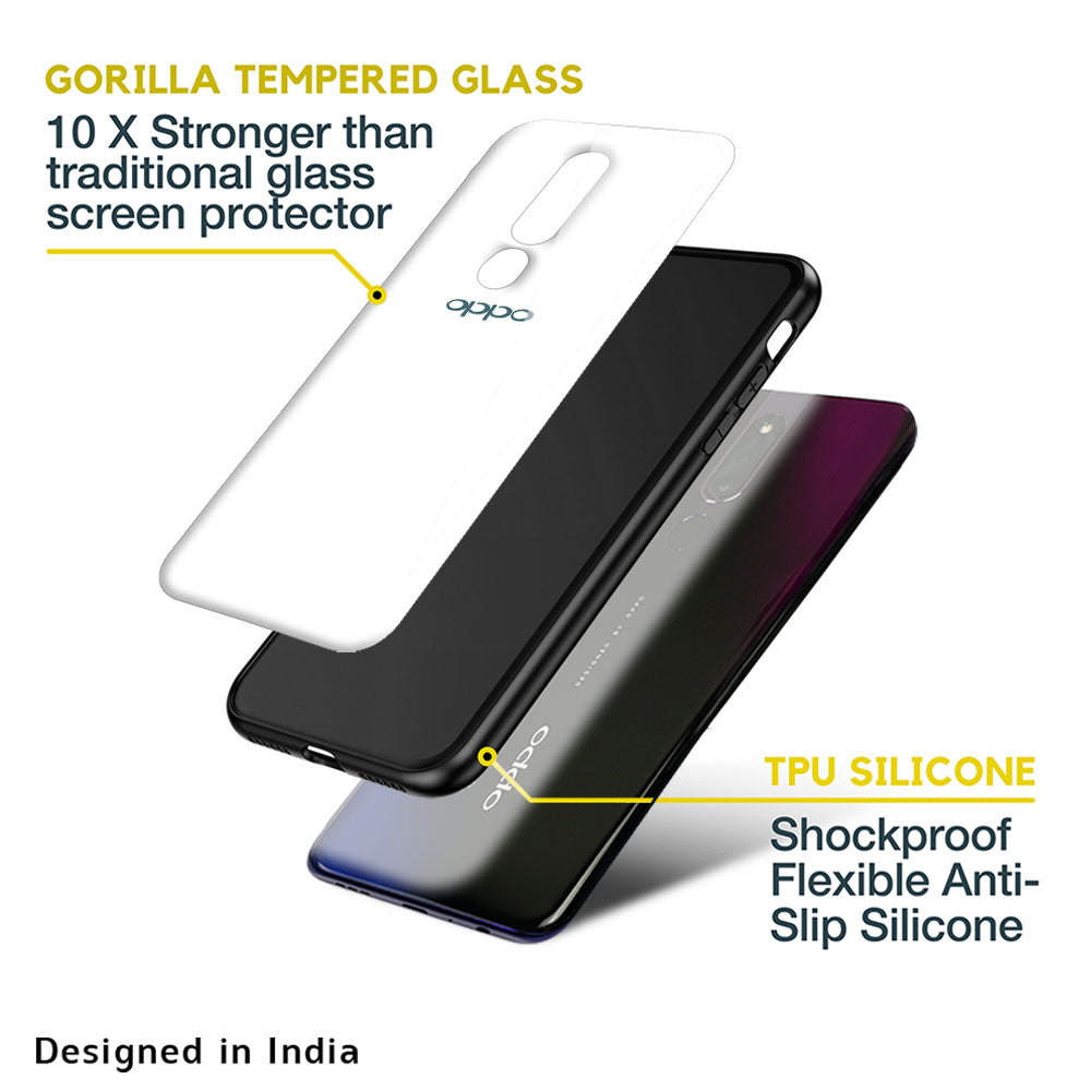 Arctic White Glass Case for Oppo Reno4 Pro